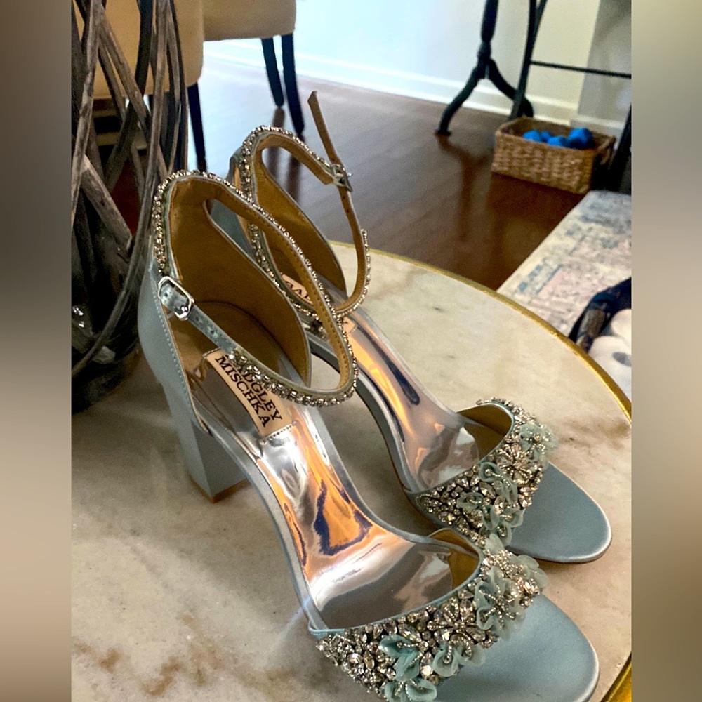 Badgley Mischka Ice Blue Heels